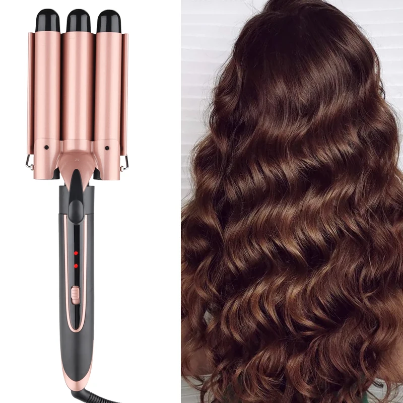 Logo customization wholesale 3 barrel curling iron 5 in 1 cordless curling irons LED Temperature hair curler