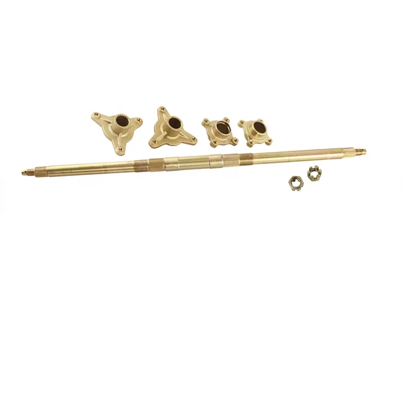 LINGQI RACING Motorcycle Spare Parts 740mm 710mm Steel Three Holes Rear Axle Shaft Track Assembly Kit For Dune Buggy ATV