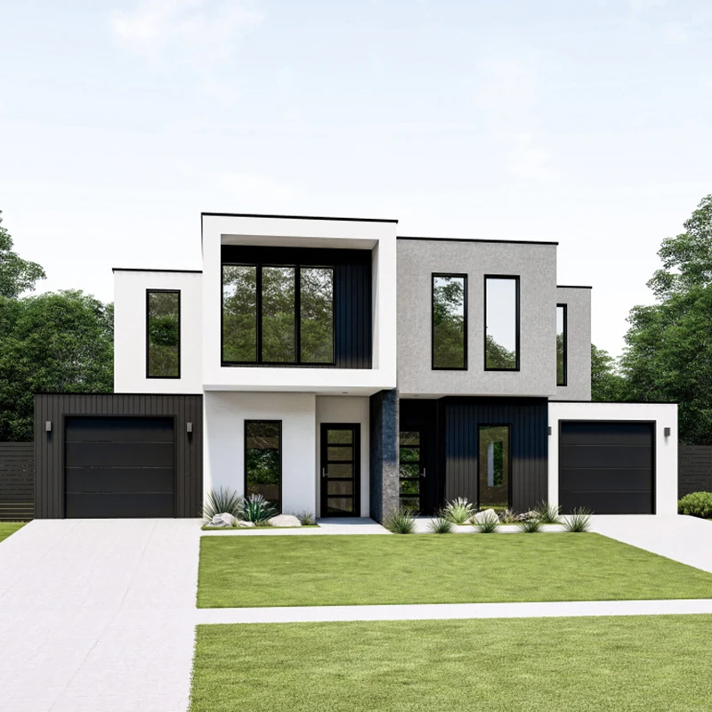 Australia Luxury Modern Design 4 Bedroom Modular light steel frame Prefabricate House Kit Cheap Price Villa for Sale