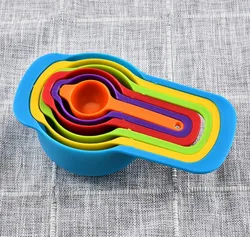 Amazon top seller Kitchen cooking color silicone Measuring Spoon Plastic Measuring Spoon Measuring Cup