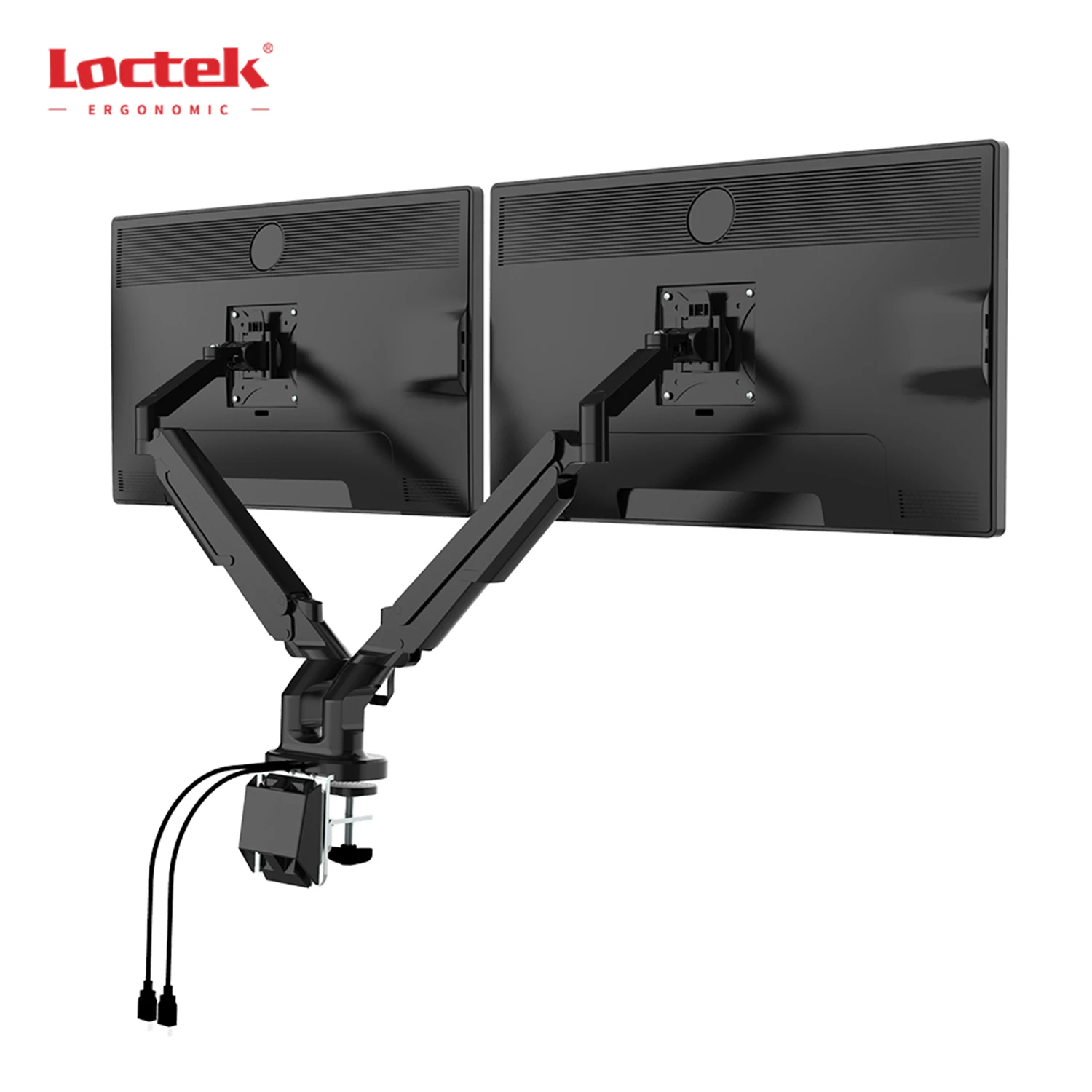 Обеспечивает экономию места • двойной монитор алюминиевая газовая пружина монитор рукоятки Loctek DLB851D2-USB