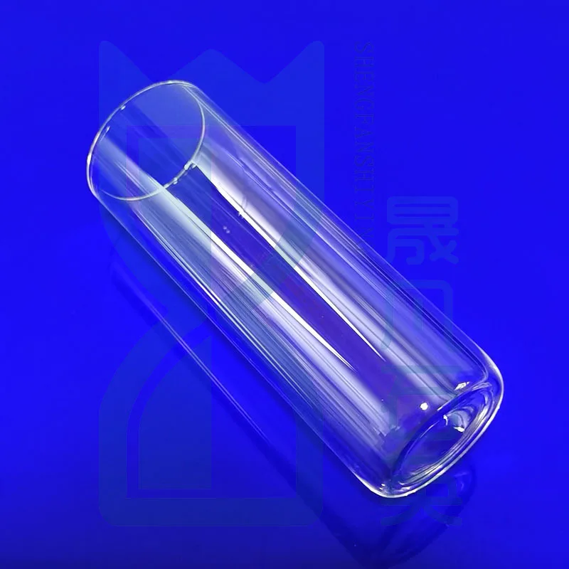 One end closed clear seal quartz glass tube for lamp
