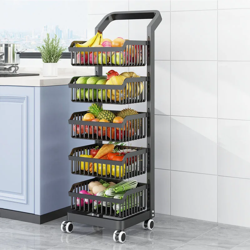 High Quality Multi-layer Detachable Kitchen Wire Baskets Shelf for Storage Rack