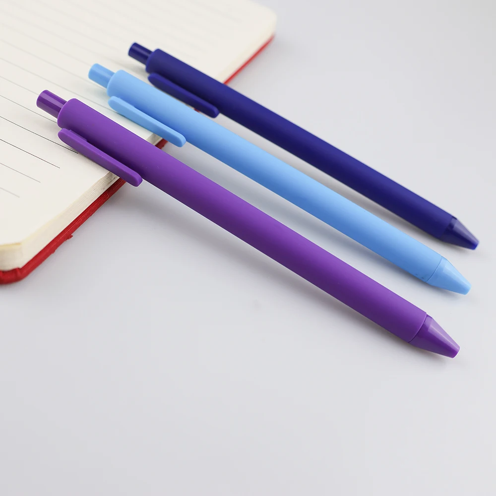 GemFully  Material Escolar New Design Promotional Custom Plastic Ball Pen Light Gel Pen for Student