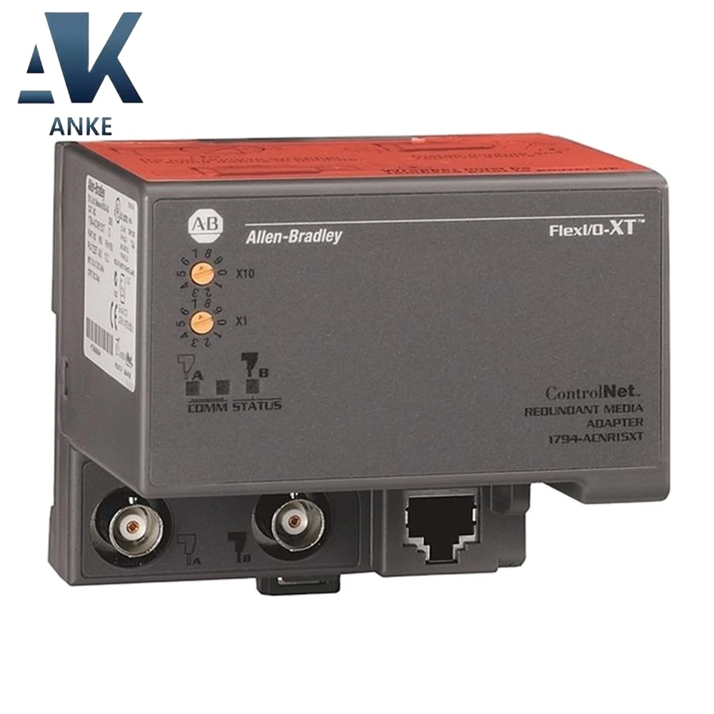 Original AB PLC 1794-ACNR15XT Network Adapter Flex I/O Control Net Dual Media