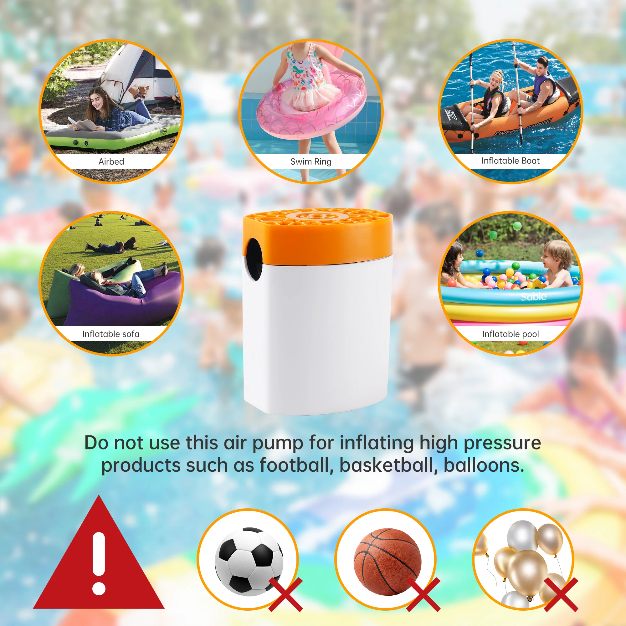 battery air pump outdoor camping sport portable mini dry cell battery powered air pump