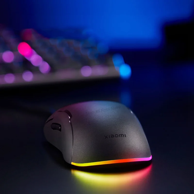 Xiaomi Mi Gaming Mouse Lite with Rgb Light 220 ips 400 to 6200 dpi Five Gears Adjusted 80 Million Hits TTC micro Move