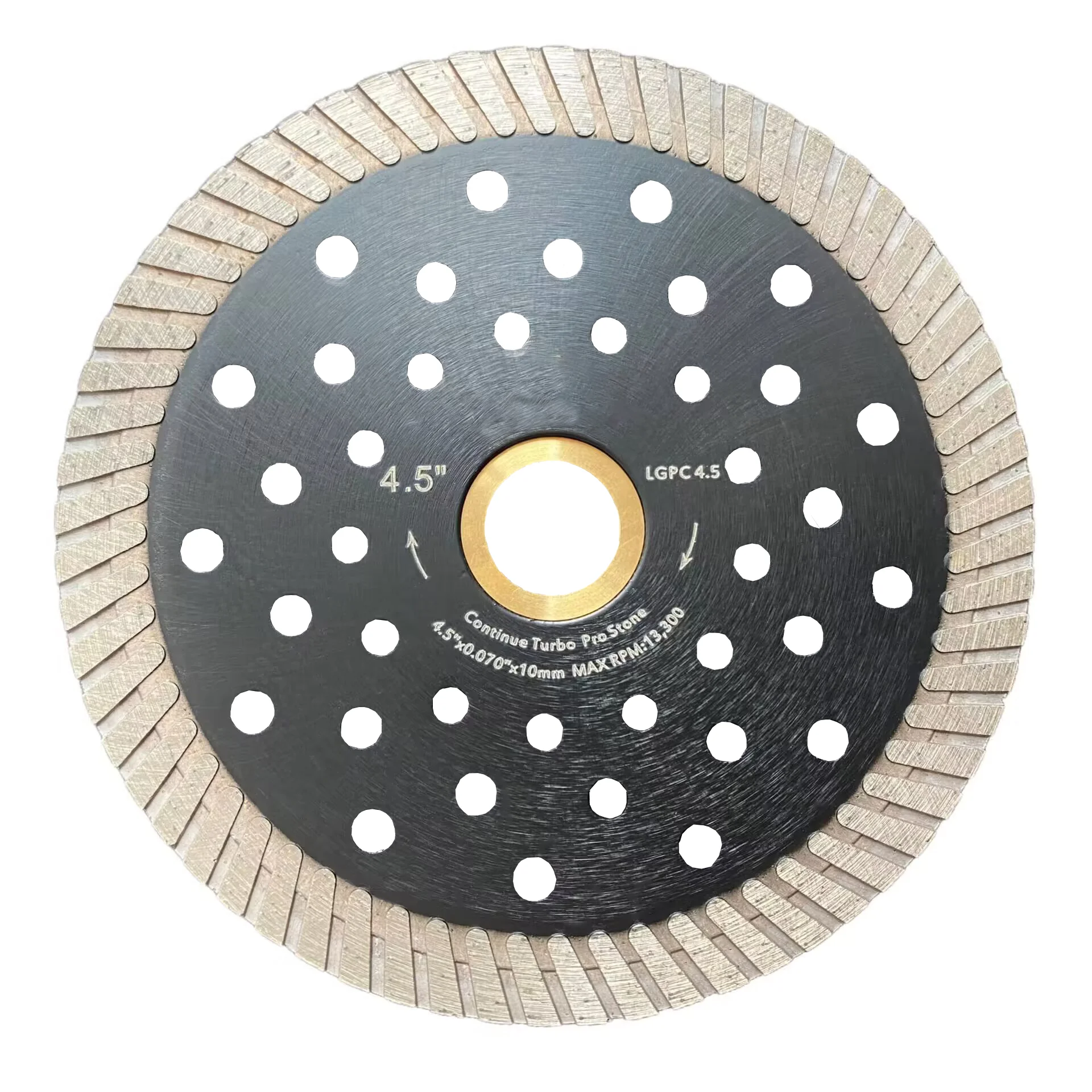114mm Continue Turbo Pro Stone Diamond Saw Blade Cutting for Granite Marble Porcelain Tile and abrasive materials 22.23 Arbor