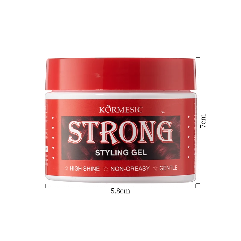 KORMESIC 140g OEM Wholesale Private Label Extra Strong Hold Natural Organic Styling Gel Edge Control for Women Men No Flaking