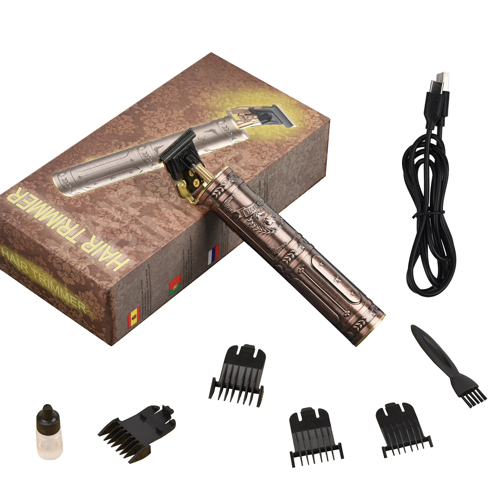 In stock Amazon Hot Selling T Blade Baldheaded Hair Trimmer Cordless Hair Clipper Trimmer