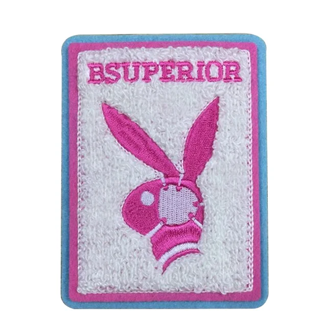 Embroidery services custom cartoon animal cat logo chenille embroidered patch badges for garment