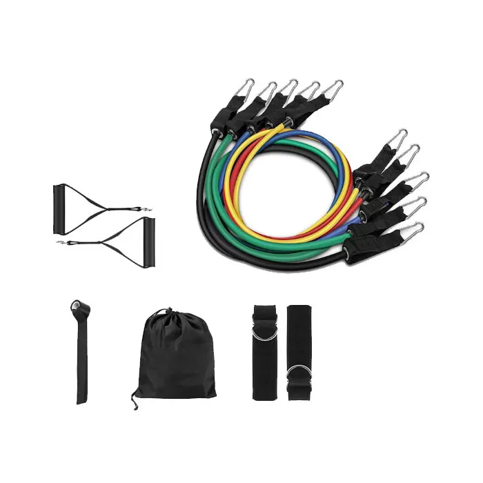 Resistance Bands & Tube Band Exercise Mini Ring 11-piece Rally Fitness Bands Custom Logo 11 Pieces Black Latex Strips 150 Ibs