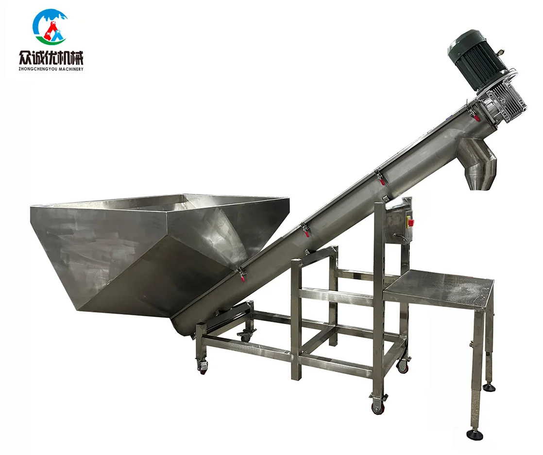 Stainless Steel Inclined Screw Lifting Screw Feeder Lift Conveyor