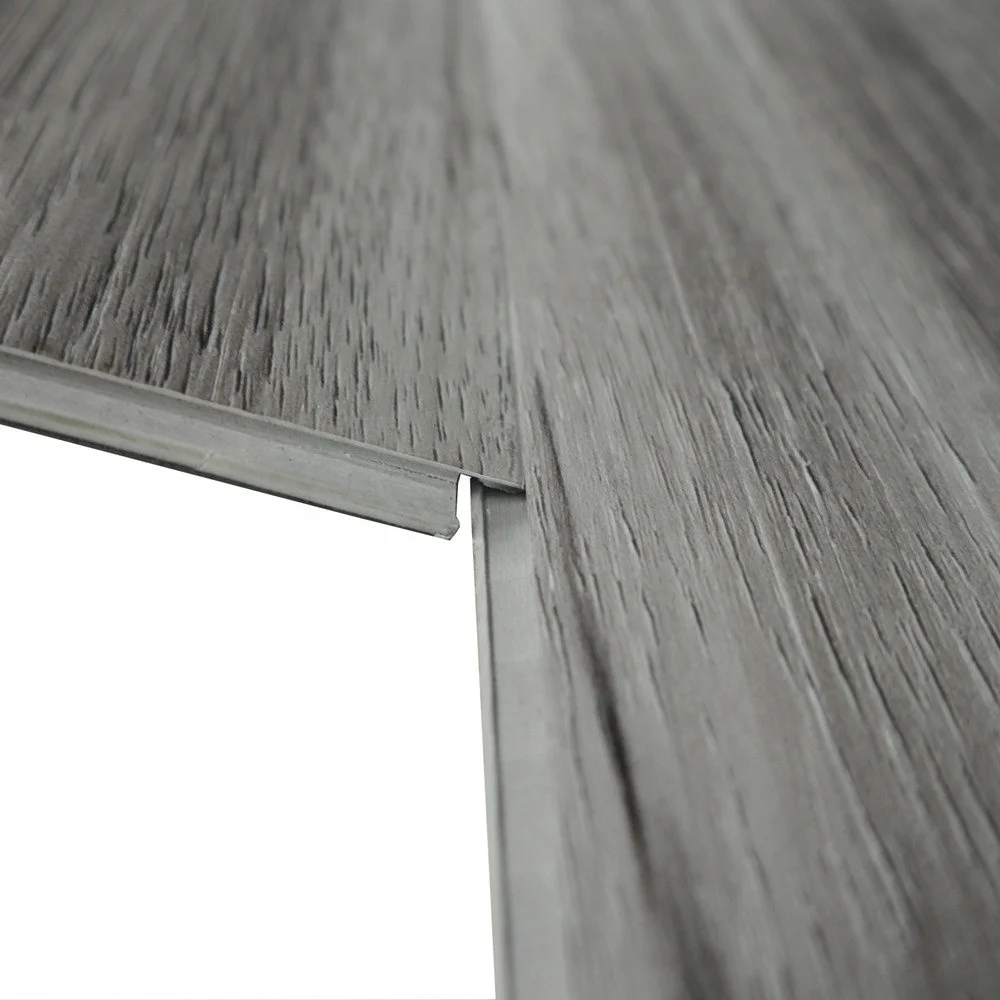 Stock Grey Vinyl Flooring Plank SPC 5.5mm Composite PVC Plank Click Locking High Durality Ready to ship