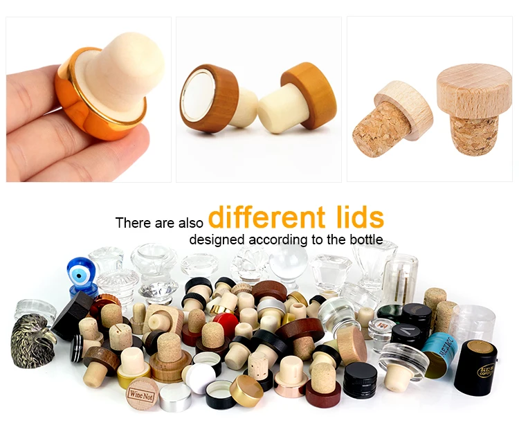 Hot Sell Customized luxury wooden bar top cap T shape wine / spirits synthetic cork bottle stopper