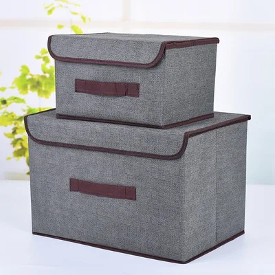 Wholesale Decorative Foldable Cubes Nonwoven Fabric Clothes Storage Box With Lids