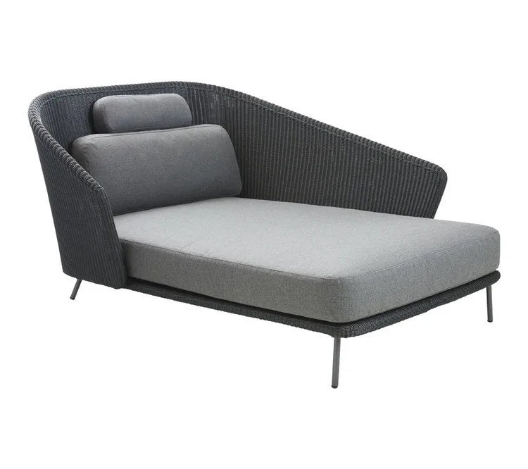 Latest Designs Wicker Daybed Outdoor Furniture Large Sun Bed Chaise Lounge Day Bed
