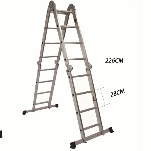Топ продаж простая система шарниров алюминиевая складная лестница подходящая для промышленности или дома