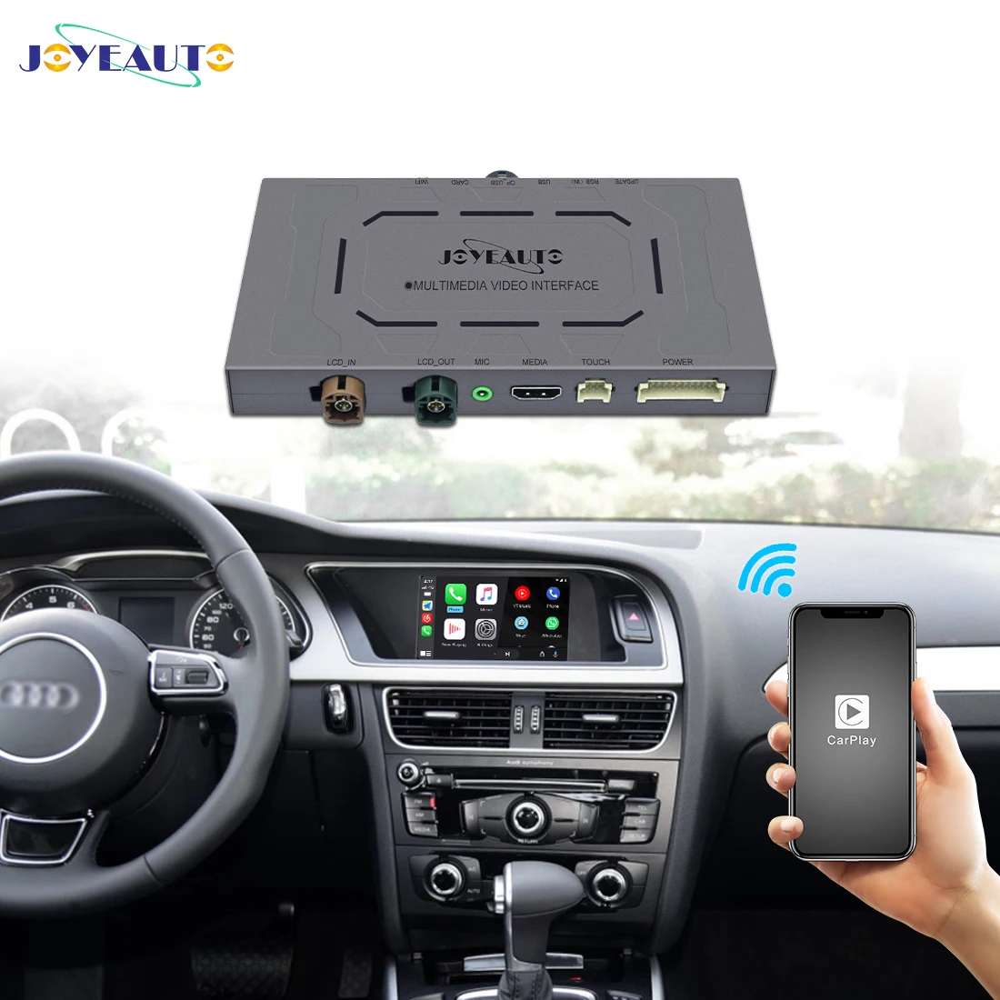 Беспроводное решение Joyeauto wifi apple car play для audi A4 A5 Q5 B8 No MMI 2010-2016 с usb-накопителем airplay