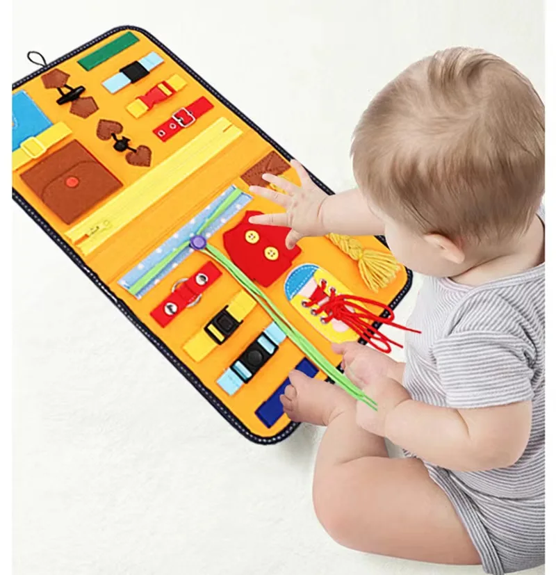 Factory Custom Multifunctional Children Learning montessori sensory Toys felt busy board