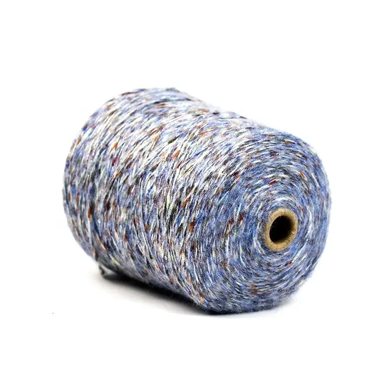 Kingeagle Factory Candy Dyed Soft Like Wool Shinning Knot Fancy Brush Yarn With Sequin