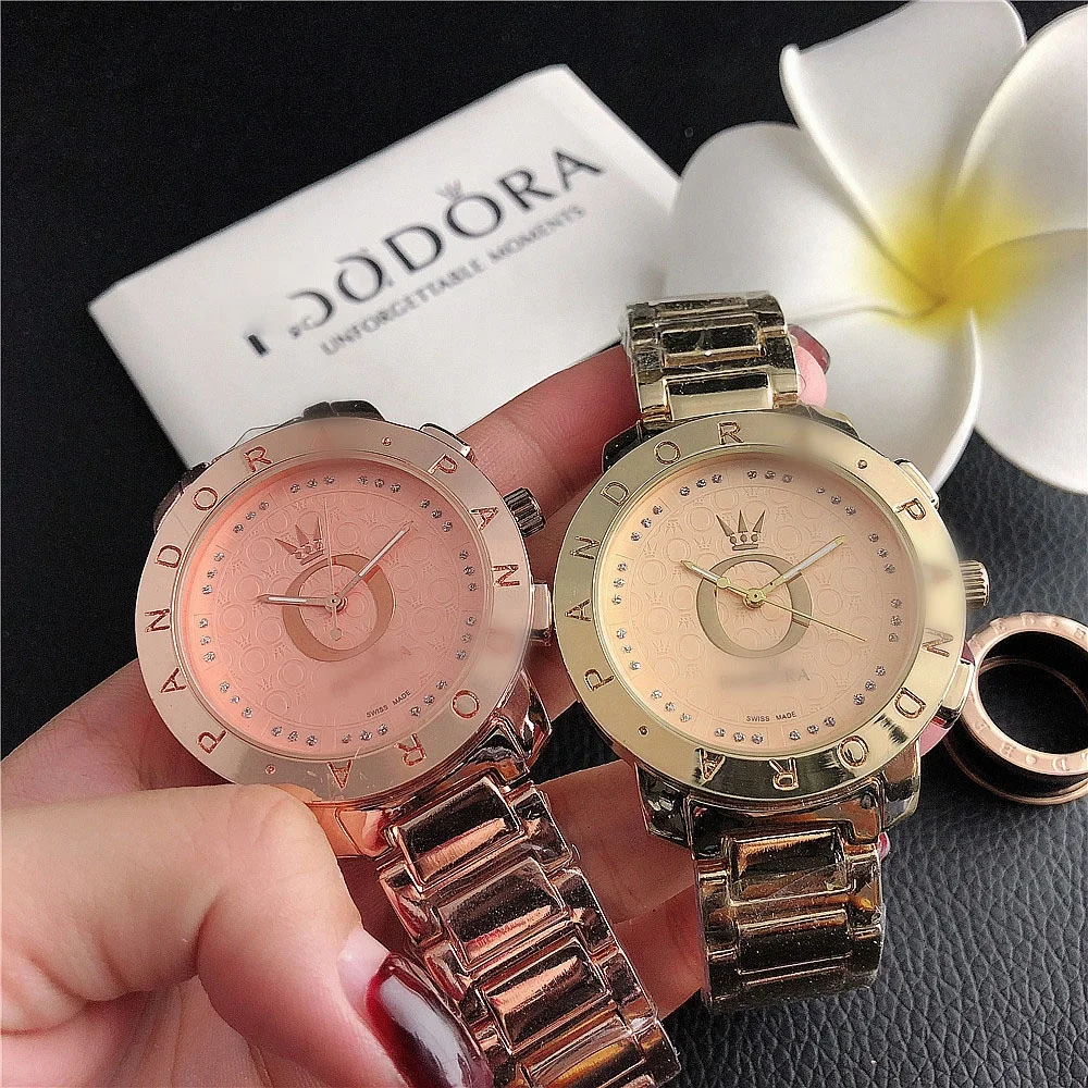 Fashion Large Dial Reloj Mujer Branded Luxury Pandor Female Ladies Quartz Watch for Women montre femme