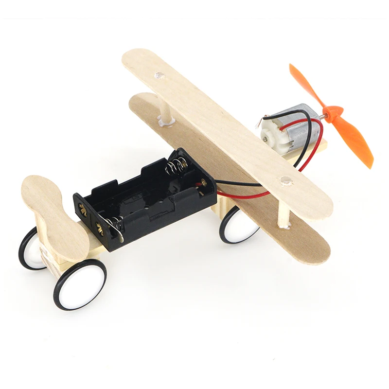 Детская сборная электрическая игрушка набор «сделай сам» электрическая ручная модель такси самолета игрушка-конструктор развивающая экспериментальная игрушка
