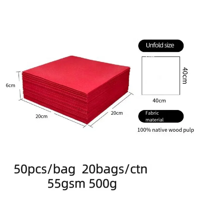 Disposable Color Paper Napkins Airlaid Dinner Napkins Linen Feel Napkins for Wedding Hotel Party Restaurant