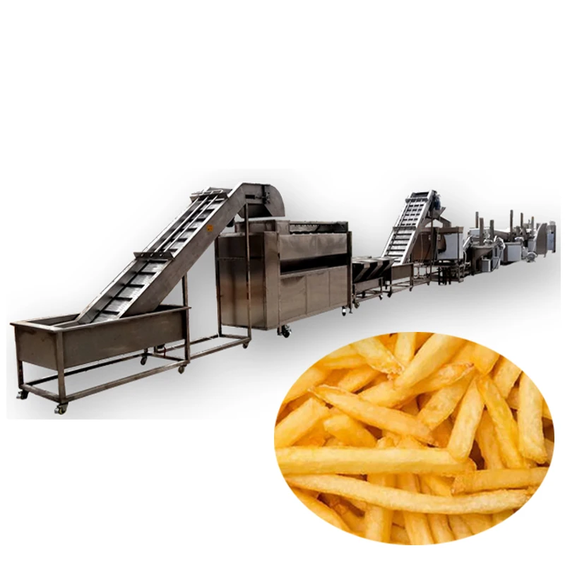 
Fully Automatic Potato Chips Making Machine Plantain Frites Surgeler Processing Plant French Fries Production Line 