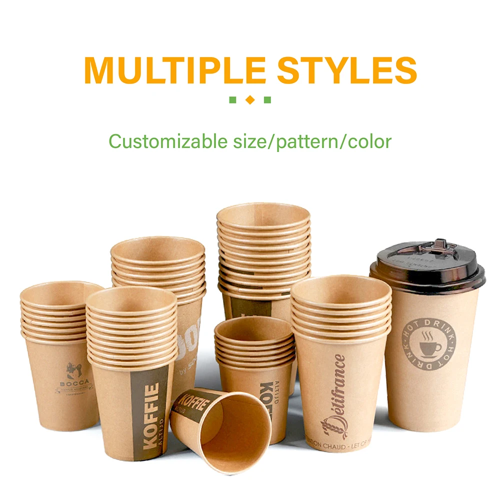 ZJPACK Eco Friendly Take Away Paper Cup Disposable Biodegradable High Quality Paper Cup Wholesale Paper Cup