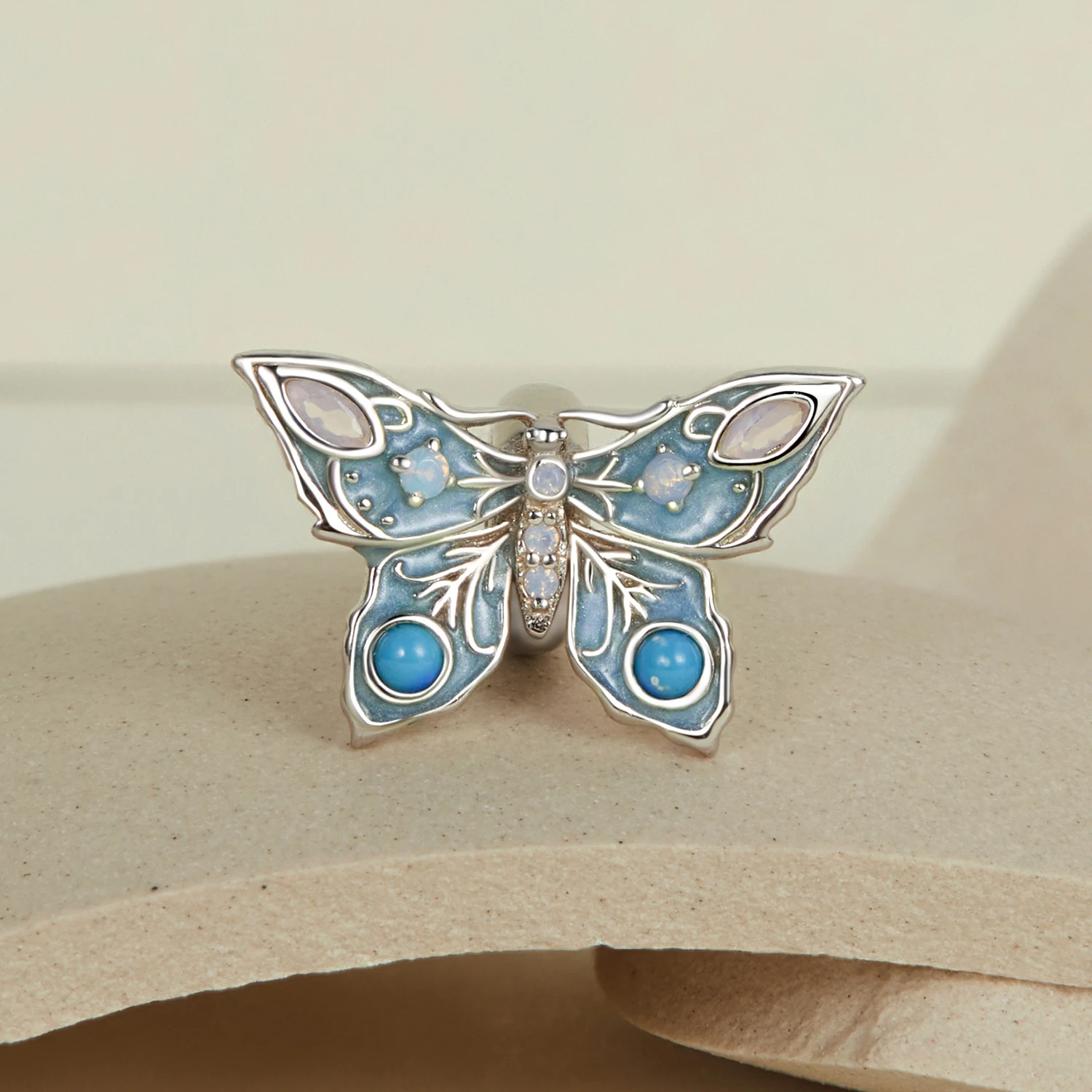 Wholesale price hotsell women butterfly bead making 925 sterling silver charms for girls