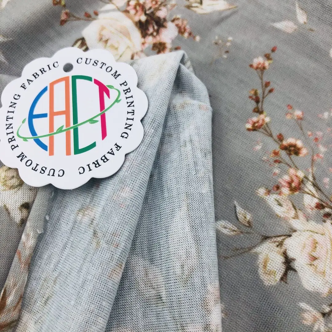 High Quality cartoon Digital Printed Rayon/Viscose Lycra Jersey Fabric for garments No Moq