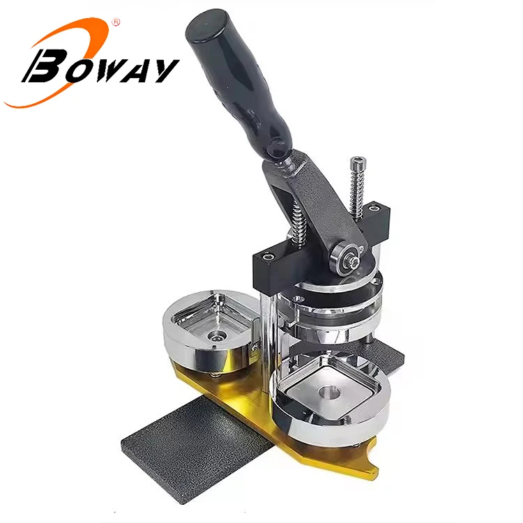 Boway hot seller badge pin button maker machine square 55*55mm pin button badge making machine with fast delivery