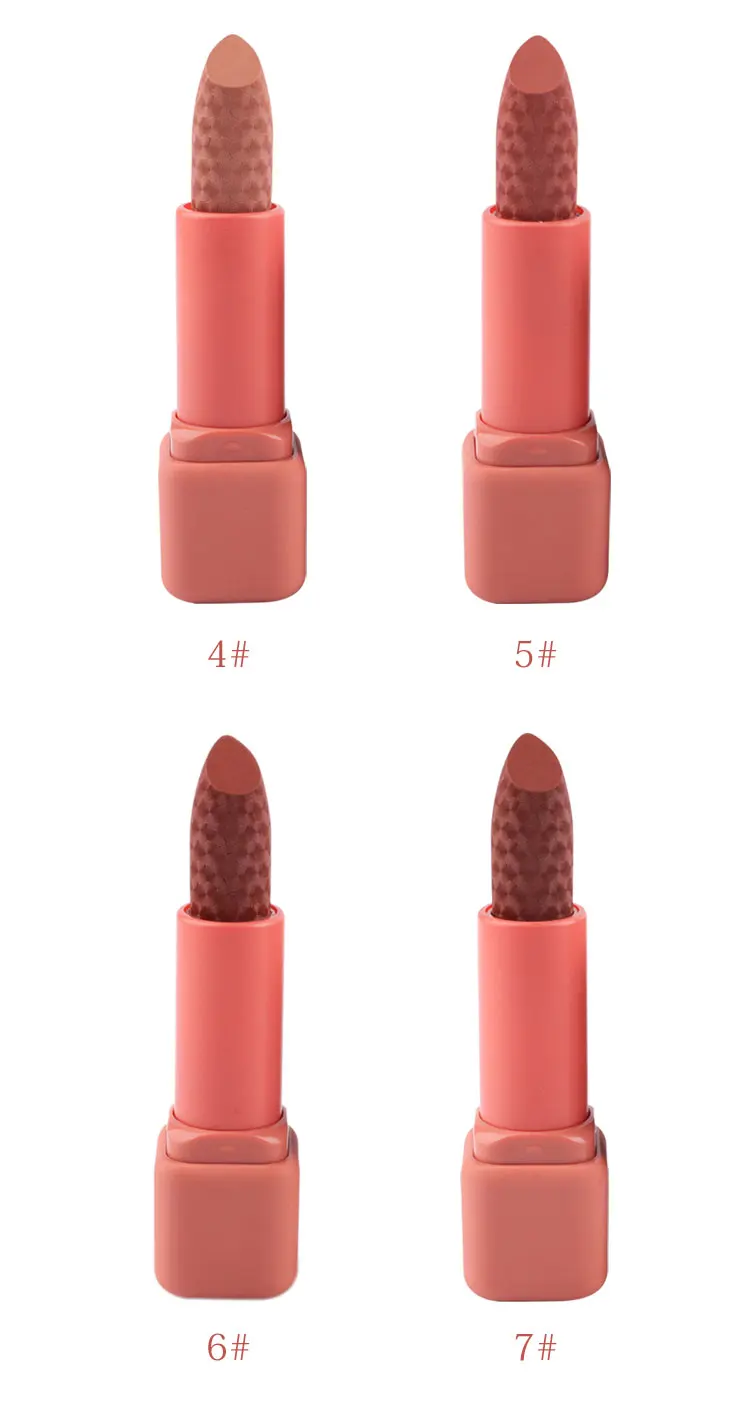 Wholesale Moisturizing Vegan Matte Creamy Private Label Lipstick Engraved long lasting Korean Makeup Products Woman Lipstick