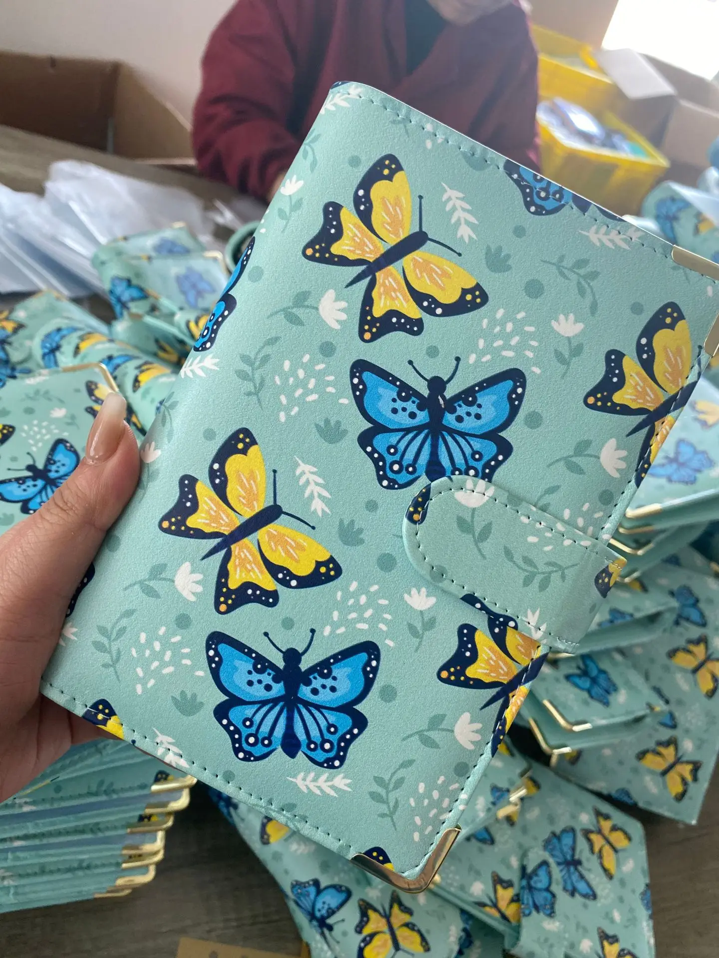 A6 Pu Leather Notebook Binder Budget For Planner Money Organizer Ledger Savings Zipper Envelope Pockets Stickers