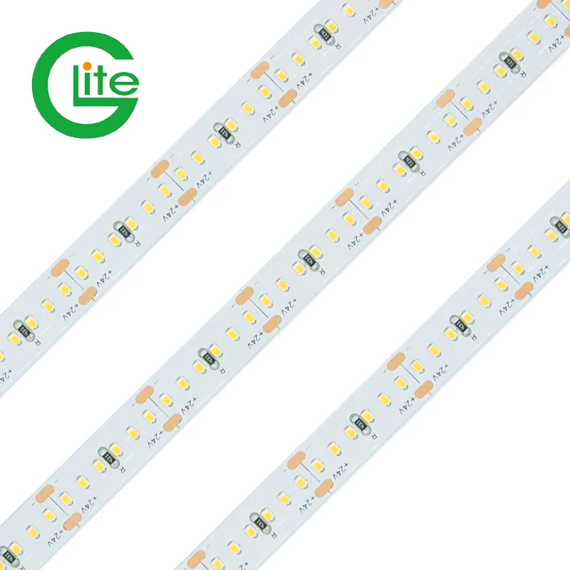 Glite High CRI90 SMD2216 White 300LEDs/M 24V IP20 with CE RoHS Certification for hotel