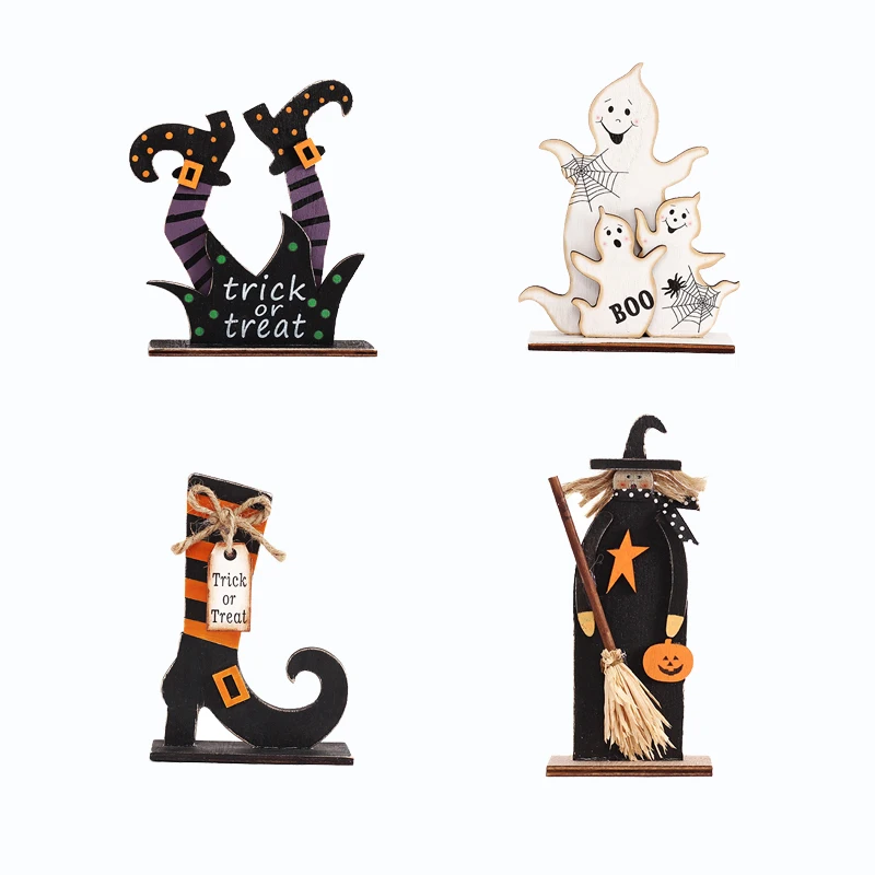 Halloween Wooden Signs Table Decorations halloween Witch Ghost Decor For Halloween Decorations