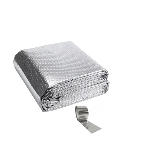 underfloor heating soundproof roof heat resistant foam rubber attic foil insulation  5*5 plastic foil