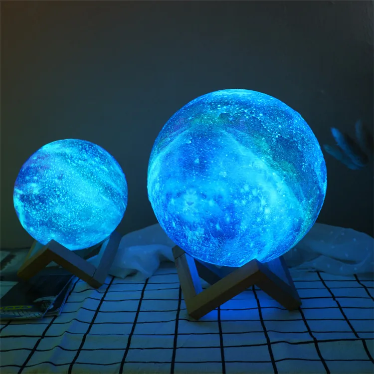 Hot Sell New Arrival 3D Cool Moon Warm Night Light Lamp Humidifier in Bedroom Study Room Decoration Baby Love