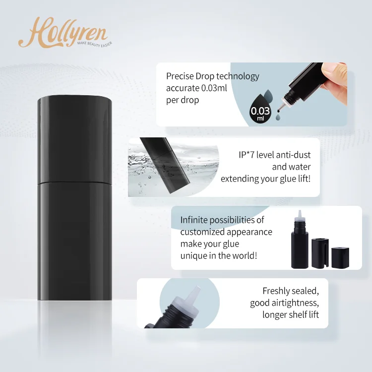 Oem/Odm Vegan 5Ml 10Ml Glue For Eyelash Extension High Quality 0.03Ml Precise Drop Long Retention Glue
