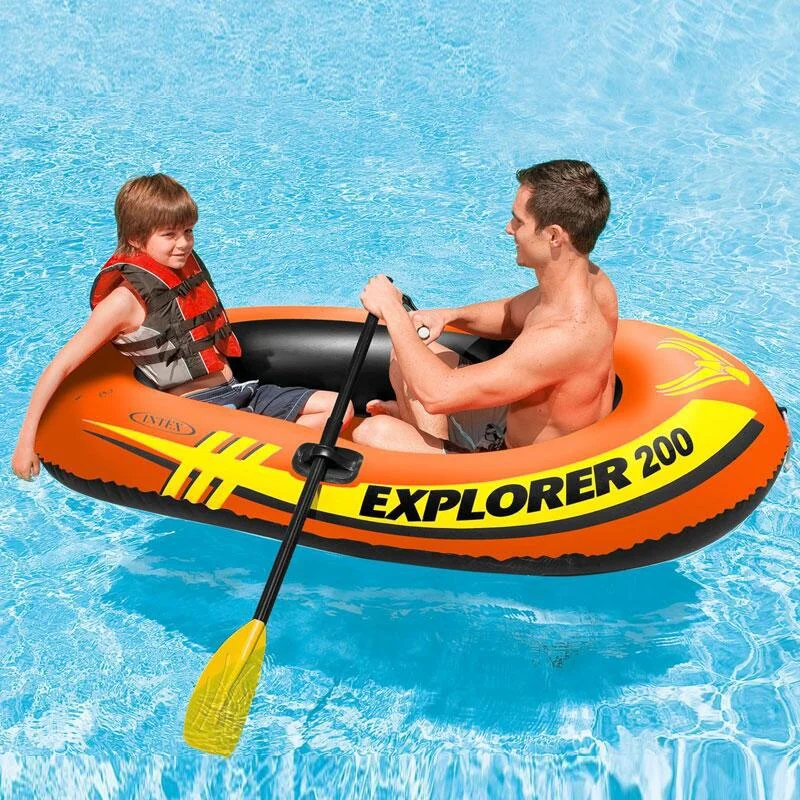 Дешевая надувная лодка intex 58331 Explorer 200 рыболовная Лодка на 2