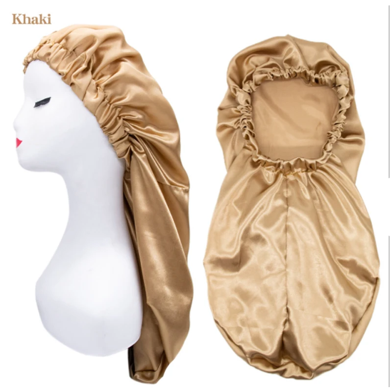 Накидка на длинные волосы, атласная накидка для сна, сверхбольшая сатиновая накидка для сна с длинными волосами для женщин