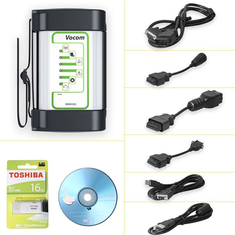 Multilingual Truck Diagnostic Square Interface For Diagnosis Testing Calibration/programming For Volvo 88890300 Vocom