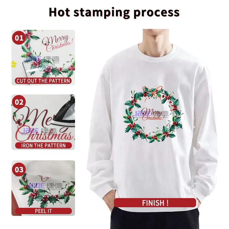 Wholesale Applying Custom Brand Name Logo Cartoon Plastiso  DTF  Heat Press Transfer Stickers Labels Vinyl for T Shirts