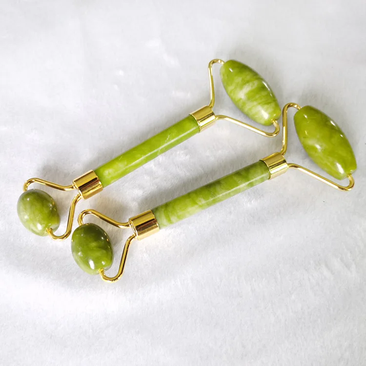 Amazon best seller natural green face massager skin care tools face roller facial jade roller