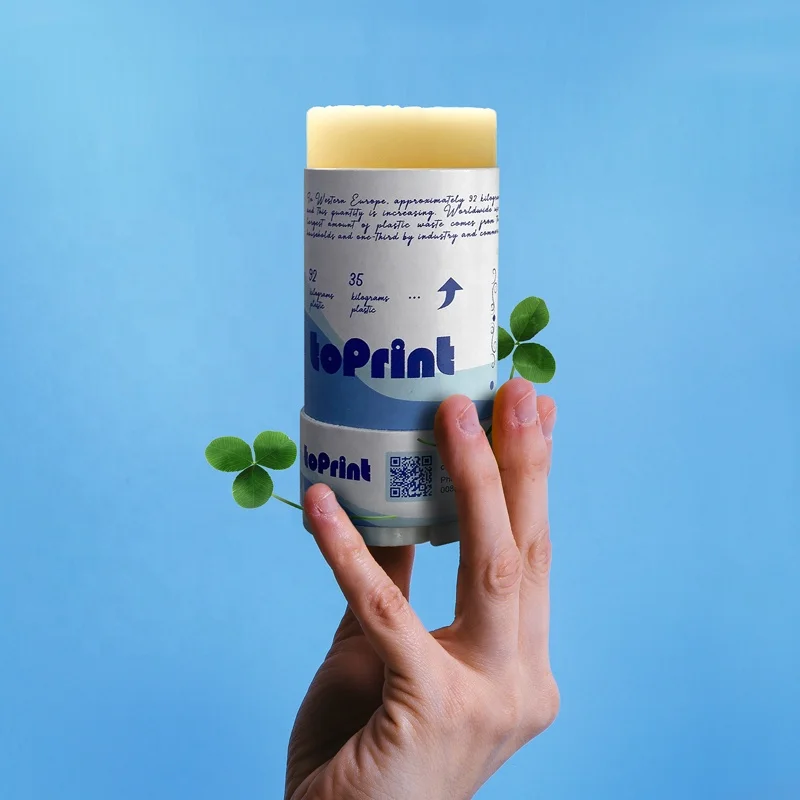 Custom Oval Sunscreen Stick Twist Up Container Eco Friendly Twist Up Tube  Biodegradable Deodorant