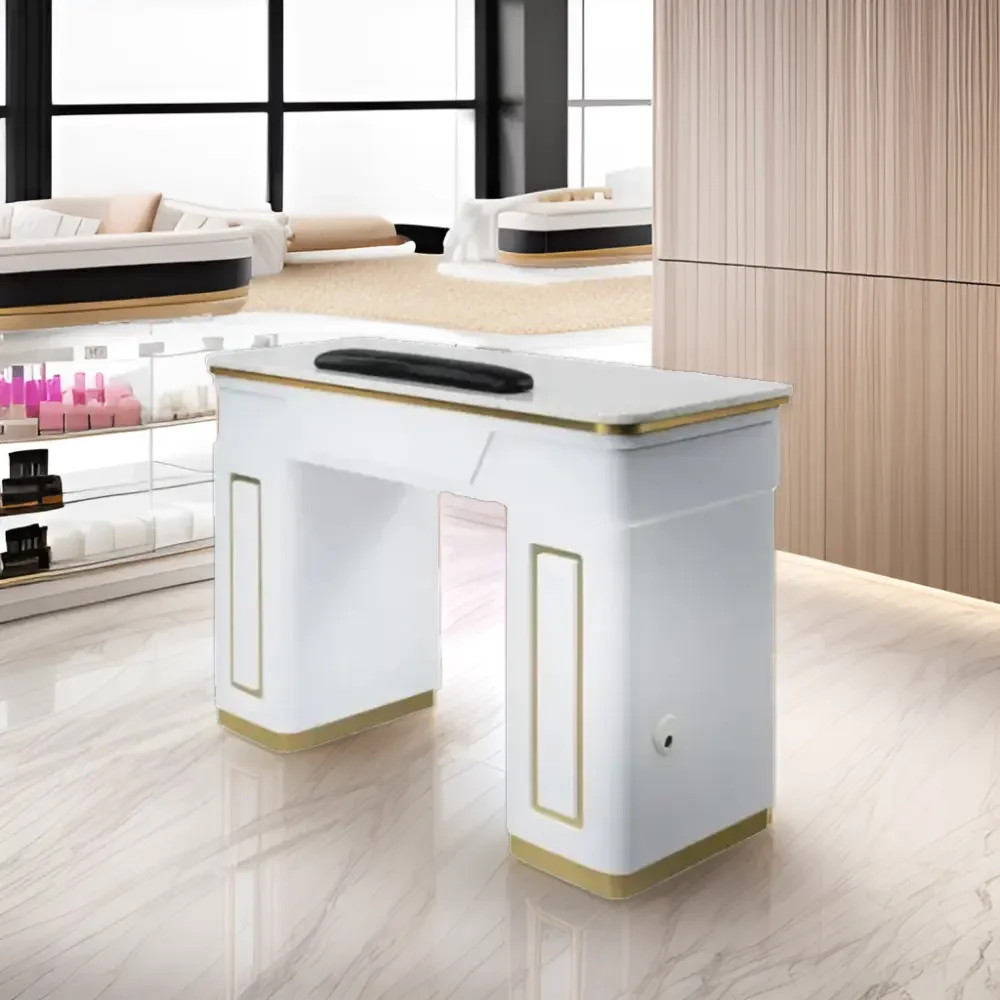 Nails Bar Station Salon Furniture Wood Nail Tables Nail Desk Manicure Table Modern Customized