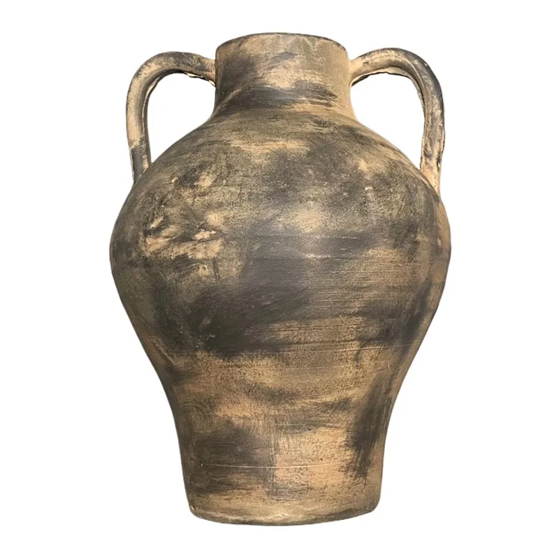 big Amphora vases for flowers,Antique Deco fiberglass Big Clay Pot Planter,Retro Design vases for Hotel/ Home Decor