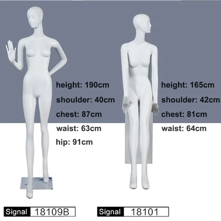 New Design Sexy Tall Thin Manikin Women Dummy Full Body FRP Abstract White Female Mannequin Window