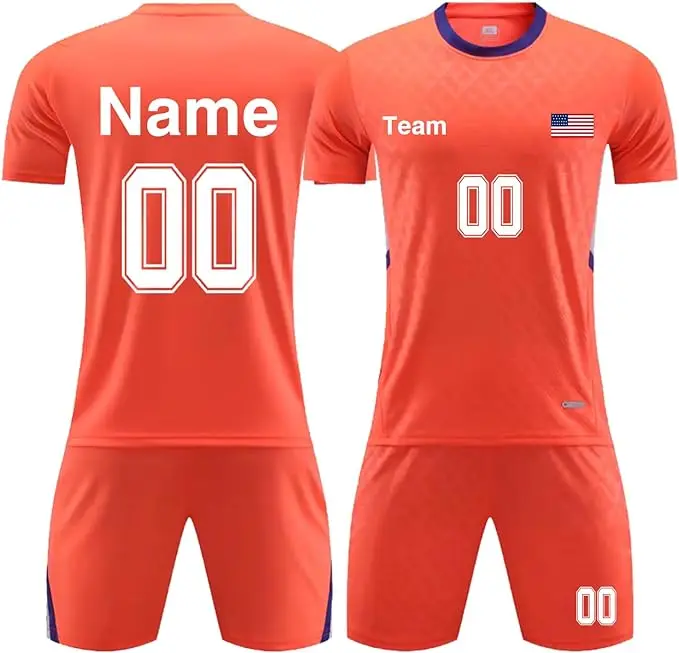 Custom Polyester Breathable Mens Sports Football Jersey Soccer Uniforms Sets Soccer Wear Jersey Set Football Kits Full Set